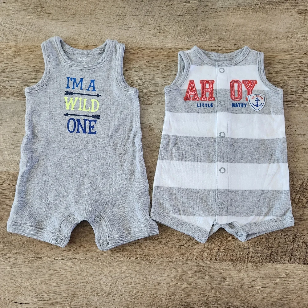 Carter's Seven Piece Baby Clothes Bundle Size NB